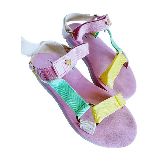 Stoney Clover Lane x Target Two Strap Sport Sandals Pastel Pink Multicolor Sz 6 - Picture 5 of 8